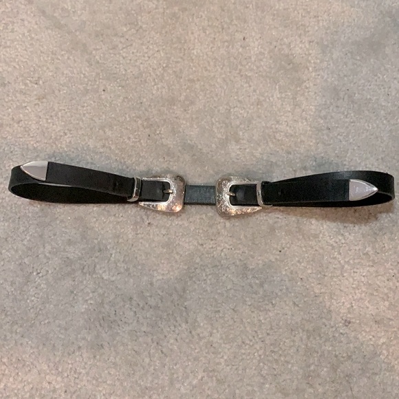 Pair of Black Western Belts - Faux Leather - Picture 2 of 10